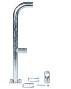 Tussenstang d= 48 mm modulair Zweeds voerhek incl. beugelschroefen en T-zadelklem