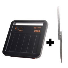 Gallagher S100 solar schrikdraadapparaat inclusief batterij (12 V - 7,2 Ah)