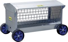 Hooiruif met wielen, L=1,25 m met dak, voor lammeren en schapen