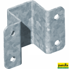 Pipe Clamp, wide, square 40 mm 100 x 70 x 3 mm
