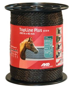 AKO TopLine Plus bruin schriklint 4 cm-200 meter