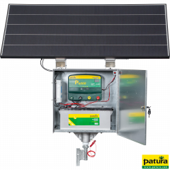 P6000 with Safety Box XL, Solar Panel 200 W, super glass mat battery 200 Ah, earth stake + stabilisation foot
