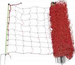 Schrikdraadnet met aardgeleider, 120 cm hoog, dubbele punt