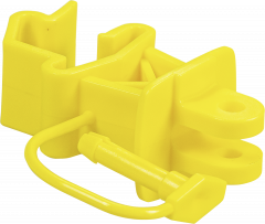 Standaard isolator met pen voor T-palen, geel (25 stuk/pak)
