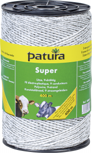 super kunststofdraad, 400 m rol 9 Niro 0,2 mm wit
