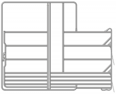Paarden veiligheidspaneel met poort en voerplaats 3.00 mtr x 2.40 mtr