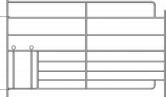 Steekfix hek XL met lammeren kruipgat 8 buizen, B=1,83m