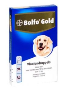 Bolfo Gold 250 hond (10 - 25 kg) - 4 pip