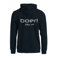 Hoodie Boer! Mijn vak met capuchon en rits maat XL