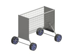 Verrijdbare schapenhooiruif 1,2 mtr met 4 wielen. Engelse ruif voor schapen.