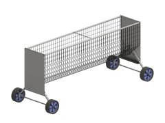 Schapen hooiruif met 4 wielen  2,40 mtr, excl. dak en voergoot