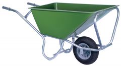 Groene stalkruiwagen 160 liter met luchtband