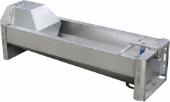 Snelafvoer-Drinkbak 140cm, 100l, r.v.s. Mod.6714 voor wandbevestiging inclusief Stophouder