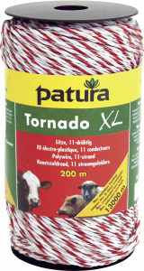 Tornado XL kunststofdraad  200m rolblauw/wit