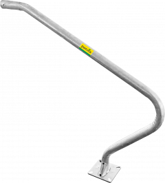 voerplaatsafscheiding SSV Grotvee l=1,3 m met Bodemplaat en kruisklem 60x42 mm