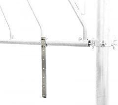 Bevestigingsstrip voor houten planken voor 2 buis (60,3 mm)