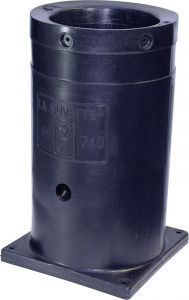 PE standpijp ge‹soleerd, H= 740 mm vloerbevestigin