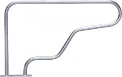 Ligboxbeugel Classic, D = 48,3 mm, met bodemplaat, L = 1,50 m, H = 0,96 m