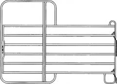 Paneelhek met poort, gegalvaniseerd, 2,20 x 3,00 mtr