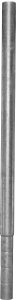 Paal RVS 102 mm Ø, Lengte= 1,65 mtr voor roostervloer