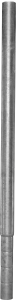Paal d= 102 x 4mm, L=1,65 m, bodemplaat voor roostervloer rvs