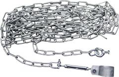 Ophanging voor poorten, 8 m ketting, beugel, spanslot, harpsluiting, gegalvaniseerd