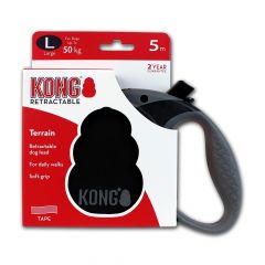 Kong Retractable Leash Terrain Black Large 5m (50 kg)