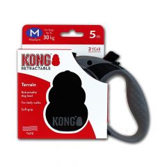 Kong Retractable Leash Terrain Black Medium 5m (30 kg)