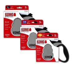 Kong Retractable Leash Terrain Grey Small 5m (20 kg)