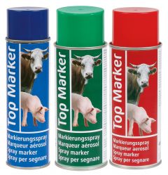 Merkspray voor vee blauw