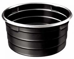 Ronde waterbak zwart zonder vlotter, 675 liter