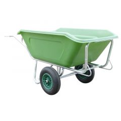 Fort volume kruiwagen 350 liter met 2 wielen, GROEN