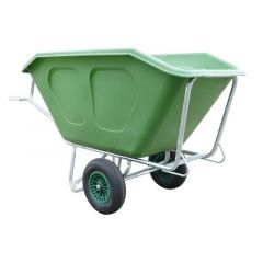 Fort volume kruiwagen 500 liter met 2 wielen, GROEN