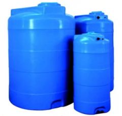 Water opslagtank 5050 liter staand rond blauw