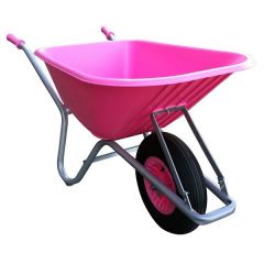 FORT bouw en tuin kruiwagen 100 liter, ROZE