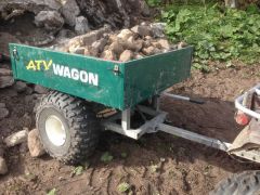Quad ruwterrein kipwagen ATV Wagon met kogelkoppeling 