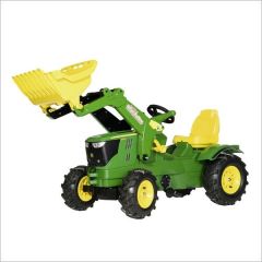 Traptrekker John Deere 6210 R met frontlader