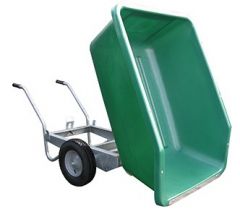 Kantelkruiwagen met 2 wielen, 500 ltr, GROEN