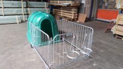 Verzinkt metalen hekwerk met 2 emmerhouders